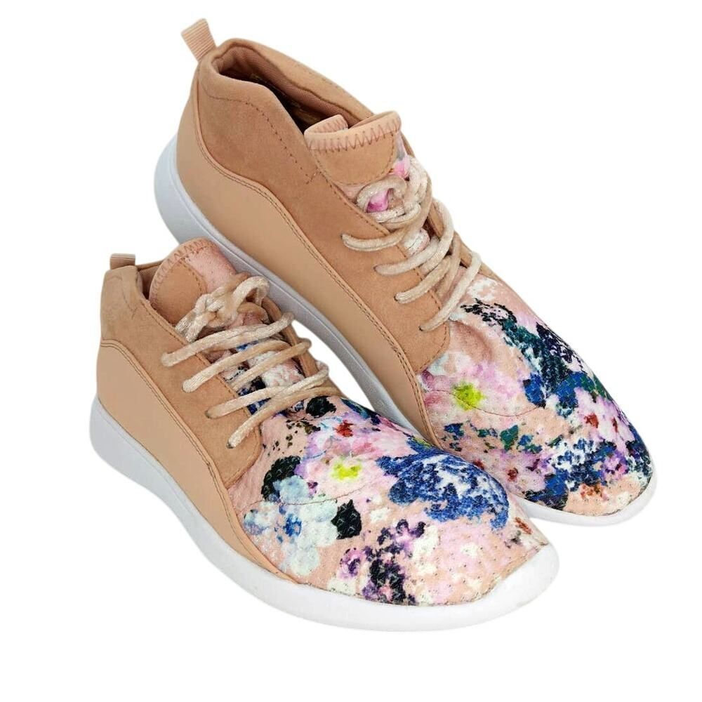 Call It Spring Women's Pre-owned Pink Floral Print Sneakers - sz. 8 1/2